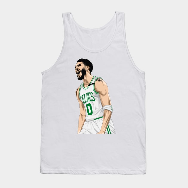 Jayson Tatum Boston Celtics Tank Top by knnthmrctn